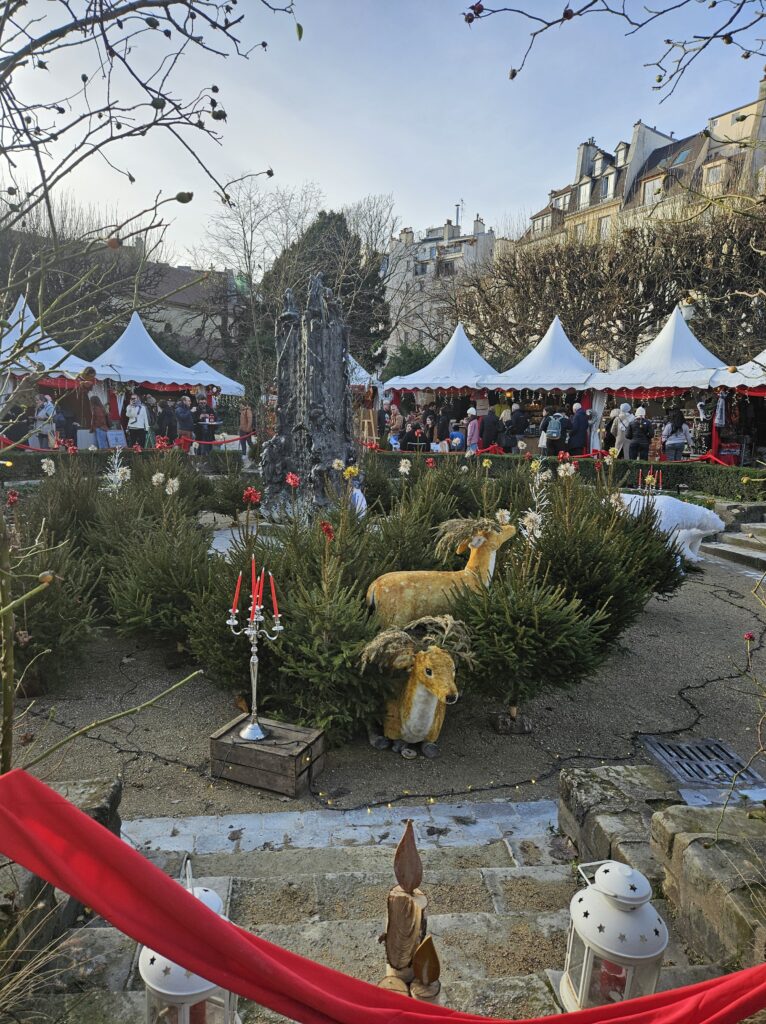 A picture of the Christmas market near Notre-Dame-de-Paris